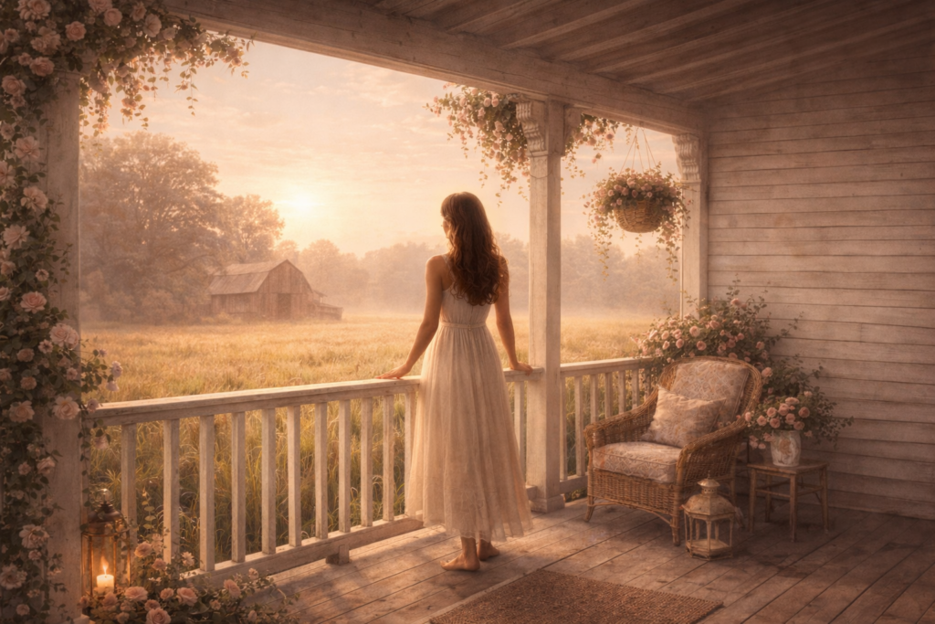 Designs by Tonitunes farmhouse porch in Arkansas