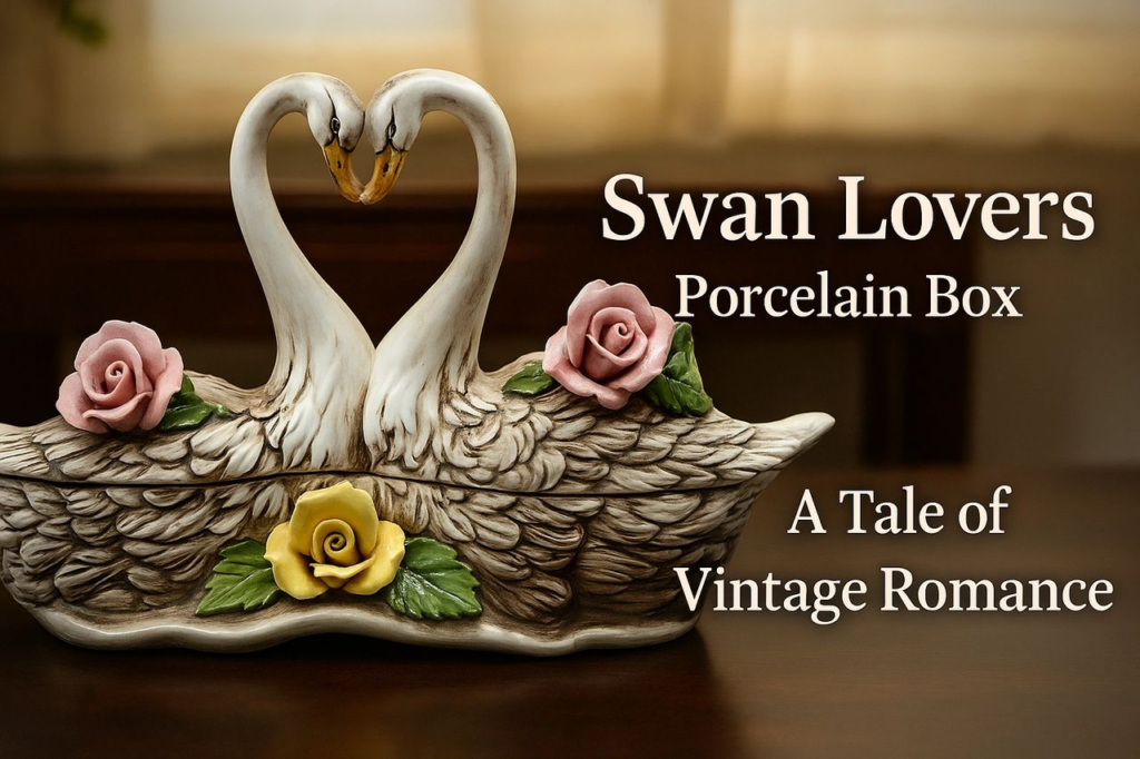 Swan Lovers Porcelain Box – A Tale of Vintage Romance